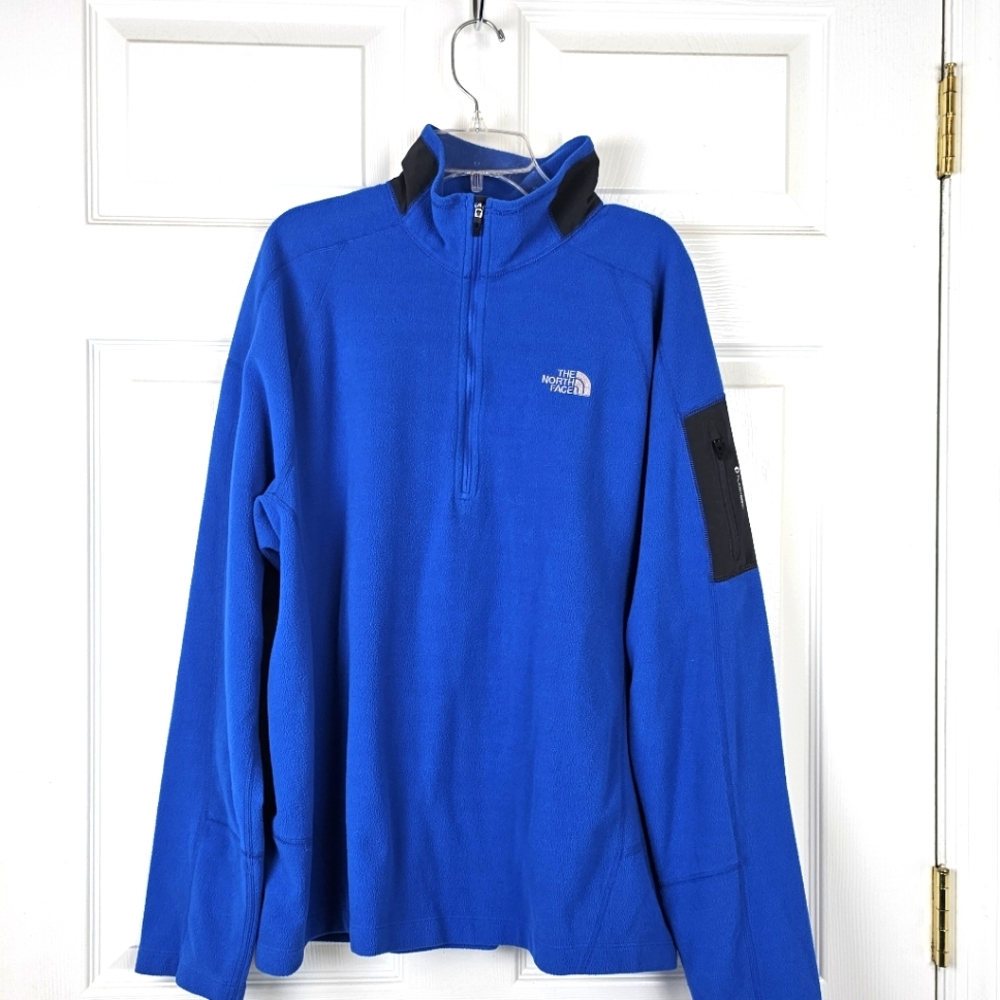 North Face Men's Flash Dry Fleece Sweater  Large‎ Blue Outdoor Workout Train